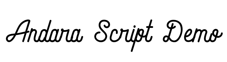 Andara Script Demo Schriftart