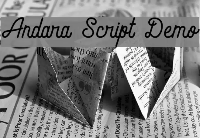 Andara Script Demo Font examples