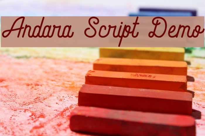 Andara Script Demo Font examples
