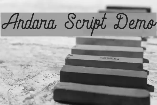 Andara Script Demo Font examples