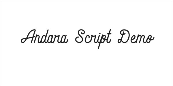 Andara Script Demo Logo