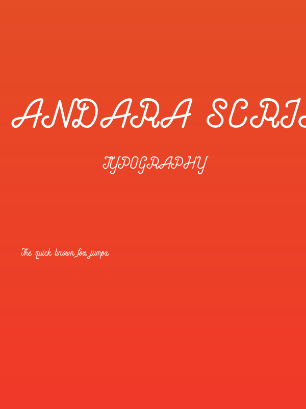 Andara Script Demo Poster