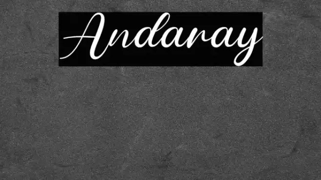 Andaray Font examples