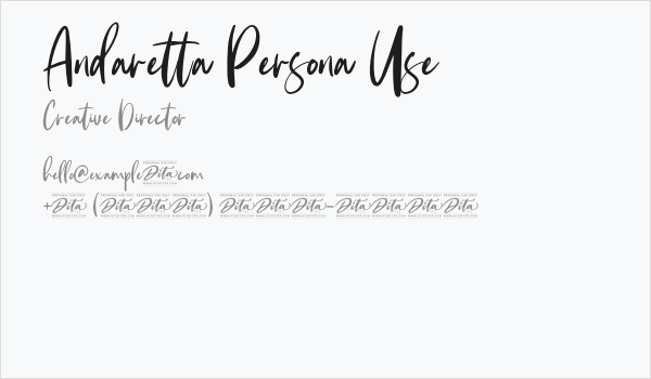 Andaretta Persona Use Business Card