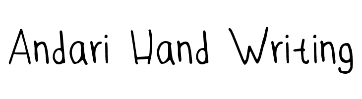 Andari Hand Writing  フリーフォントのダウンロード