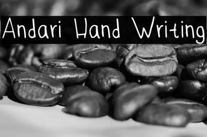 Andari Hand Writing 字体 examples