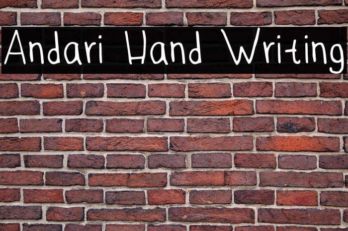 Andari Hand Writing Example 2