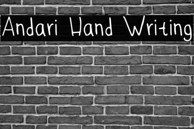 Andari Hand Writing 字体 examples