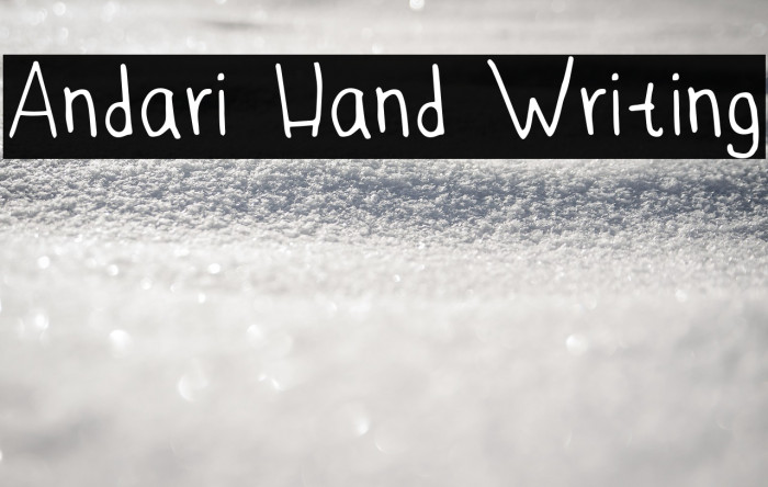 Andari Hand Writing Example 3