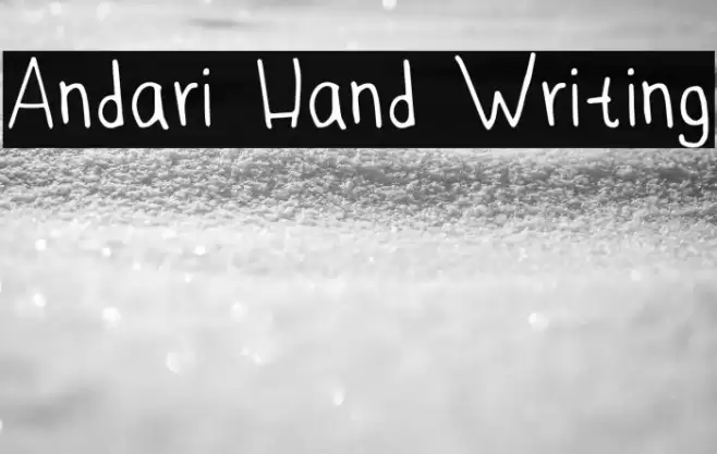 Andari Hand Writing 字体 examples