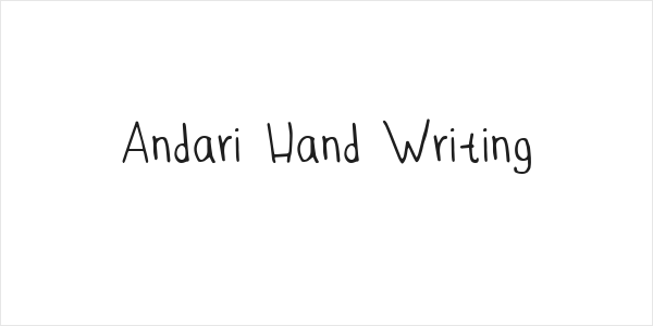 Andari Hand Writing Logo