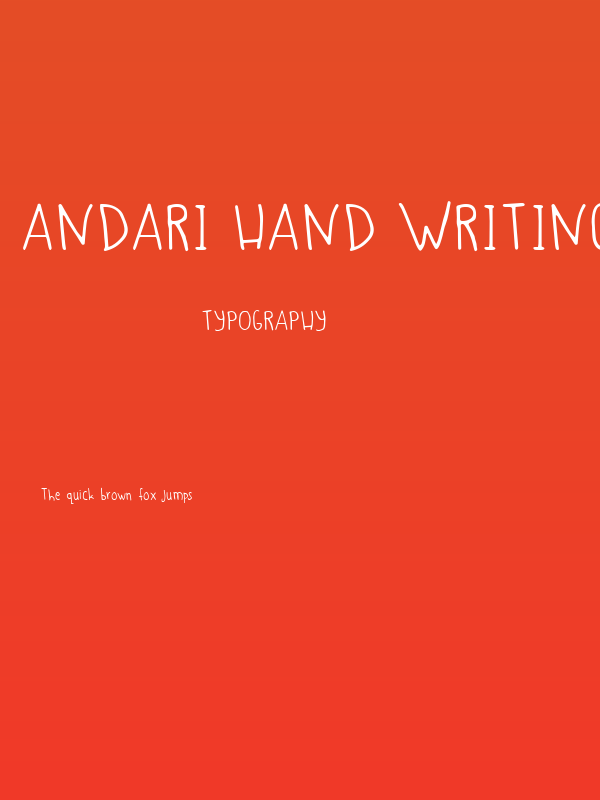 Andari Hand Writing Poster