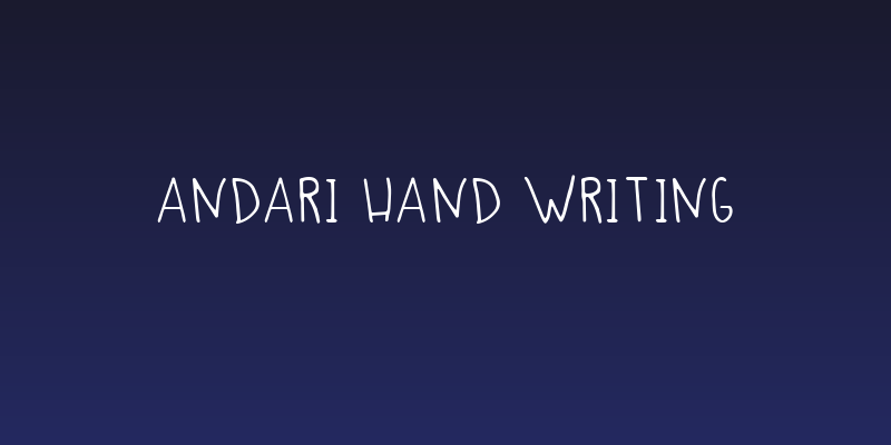Andari Hand Writing Social Header