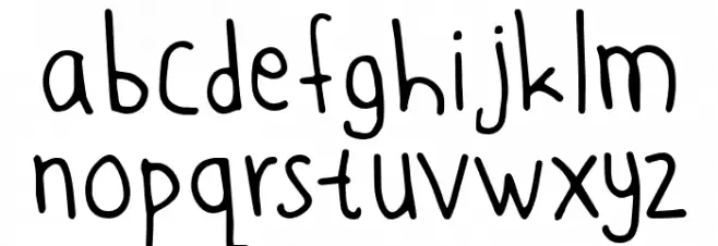 Andari Hand Writing 字体 小写