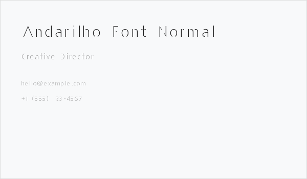 Andarilho Font Normal Business Card