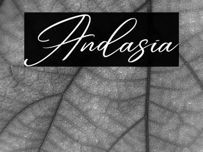 Andasia Font examples