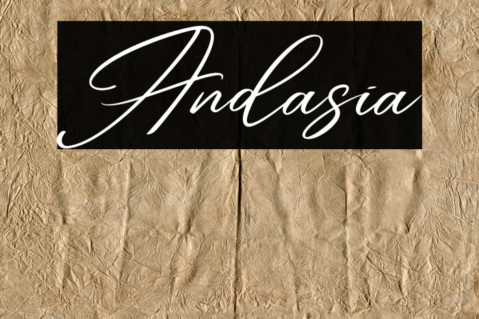 Andasia Font examples