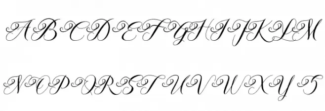 Andeglei 字体 大写