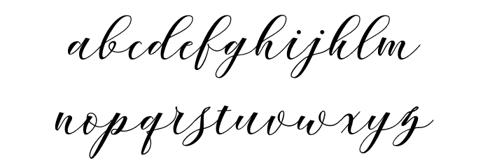 Andeglei Font LOWERCASE