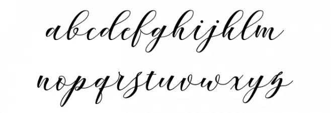 Andeglei Font LOWERCASE