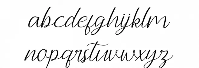 Andella Schriftart Kleinbuchstaben