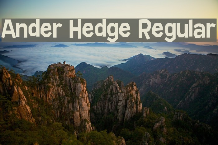 Ander Hedge Regular Font examples