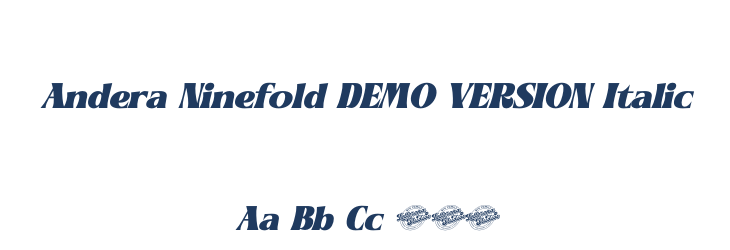 Andera Ninefold DEMO VERSION Italic Font Preview