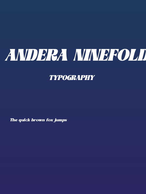 Andera Ninefold DEMO VERSION Italic Poster
