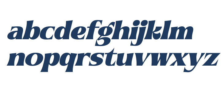 Andera Ninefold DEMO VERSION Italic Lowercase
