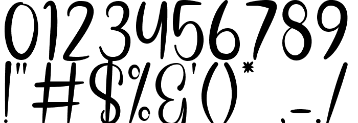 Anderella Demo Font OTHER CHARS