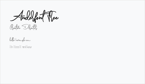 AnderfontFree Business Card