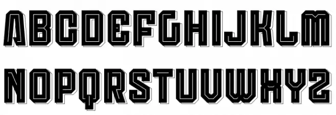 Anderlecht Inline SS 1 फ़ॉन्ट अपरकेस