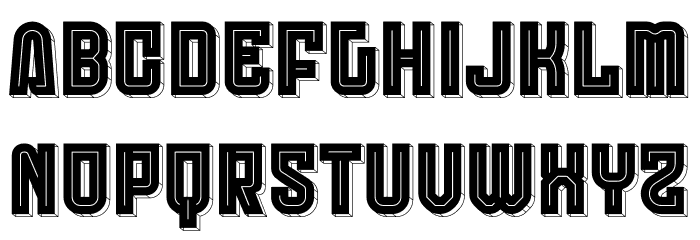Anderlecht Round Inline 3D Caratteri MAIUSCOLE
