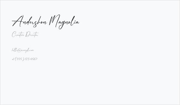 Andershon Magnolia Business Card