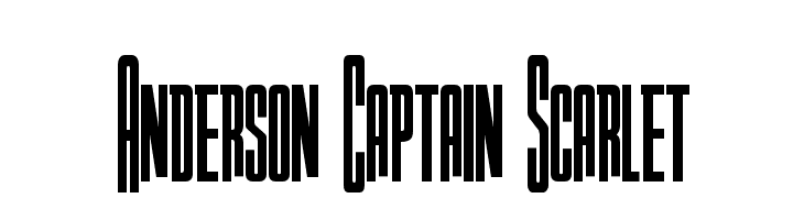 Anderson Captain Scarlet Font