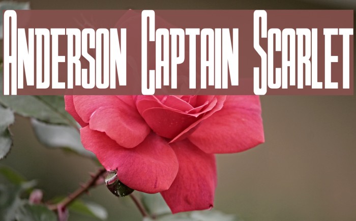 Anderson Captain Scarlet Font examples