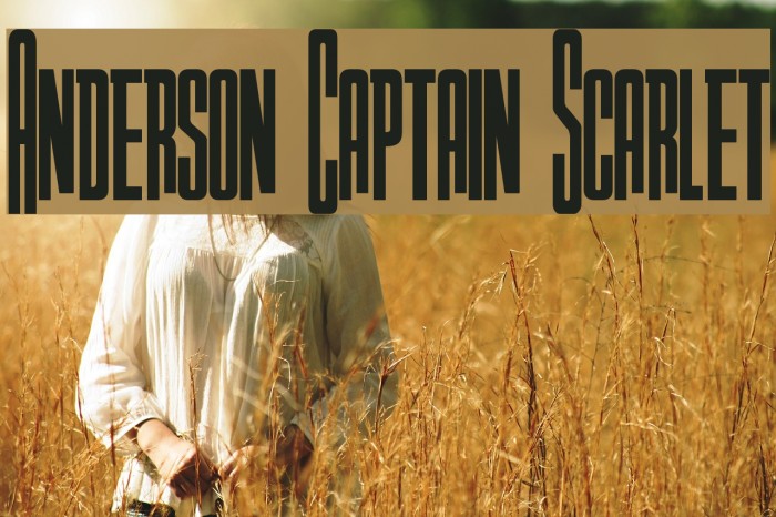 Anderson Captain Scarlet Font examples