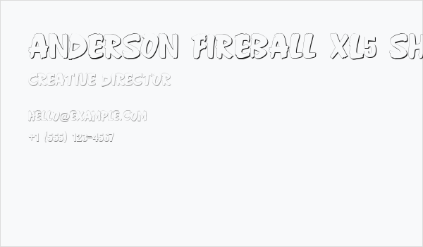 Anderson Fireball XL5 Shadow Business Card