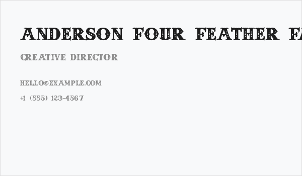 Anderson Four Feather Falls Business Card