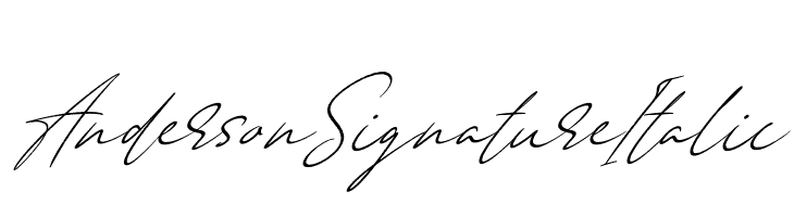 Anderson Signature Italic  フリーフォントのダウンロード