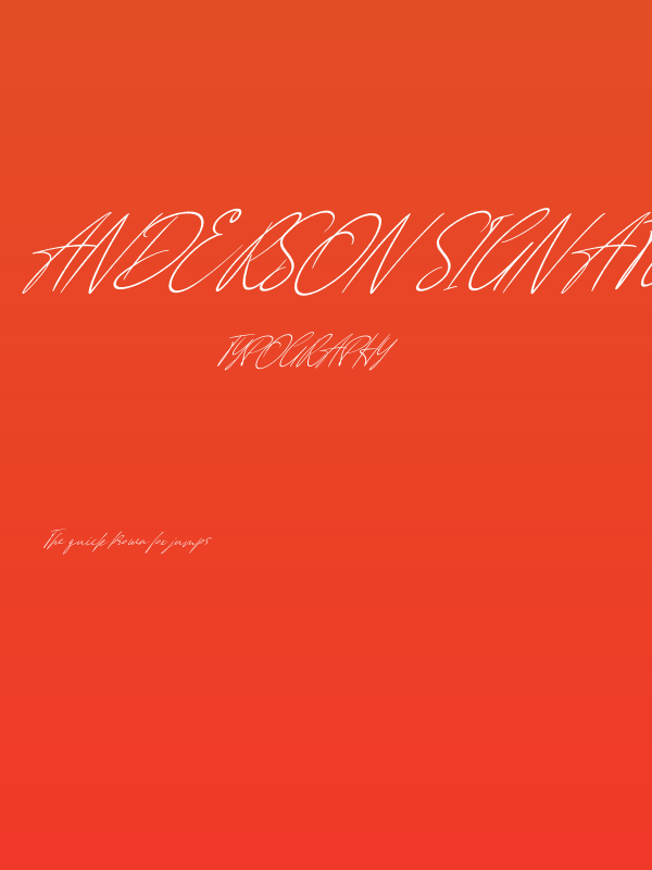 Anderson Signature Italic Poster