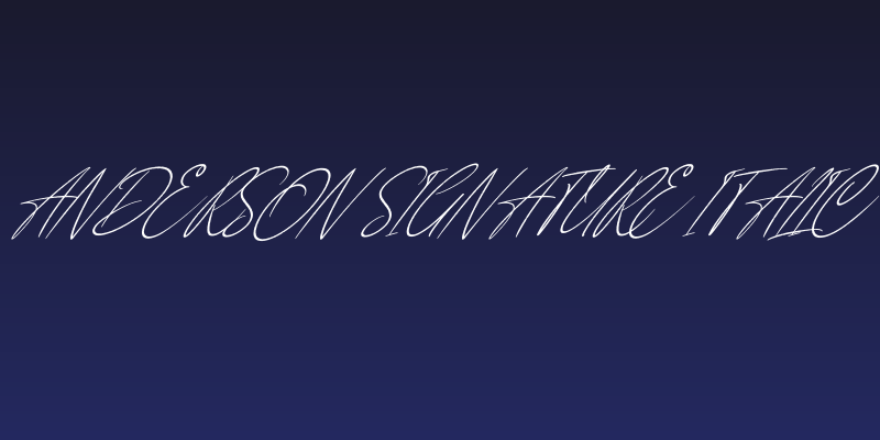 Anderson Signature Italic Social Header