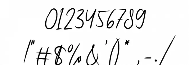 Anderson Signature Font OTHER CHARS