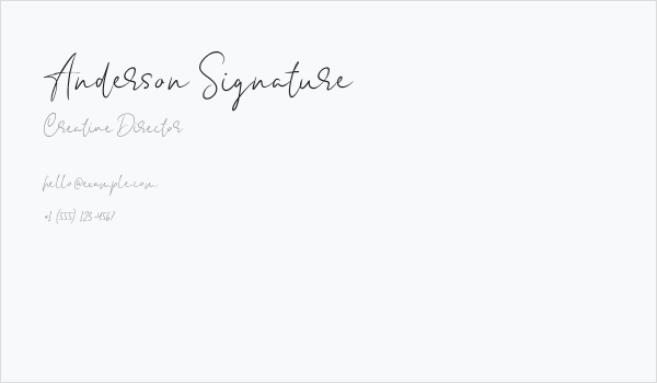 Anderson Signature Business Card