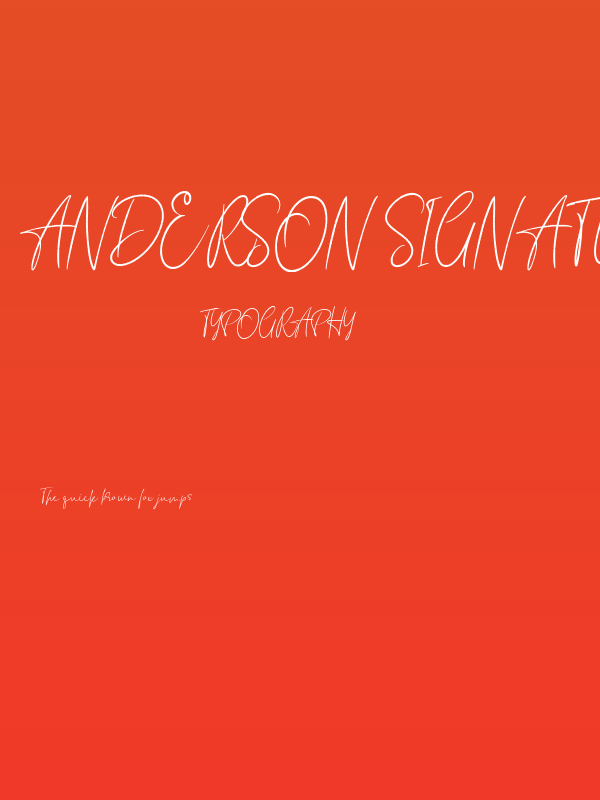Anderson Signature Poster