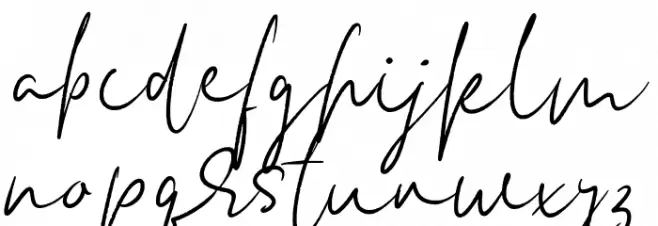 Anderson Signature خط أحرف صغيرة