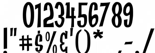 Anderson Stingray Шрифта ДРУГИЕ символов