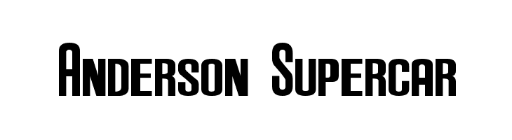 Anderson Supercar Font