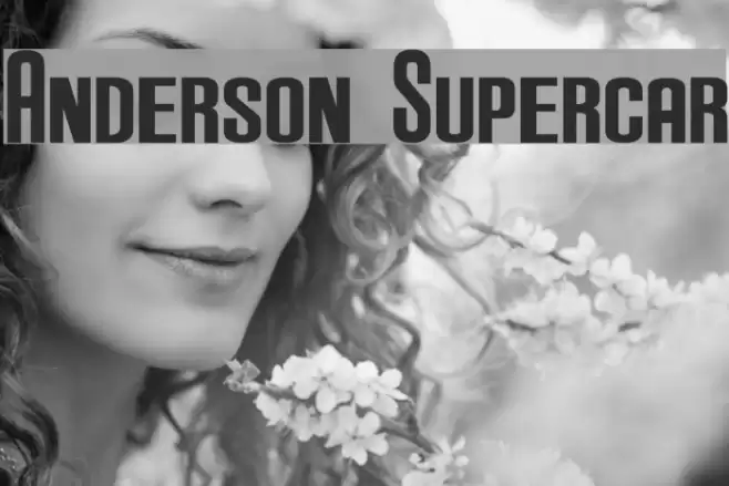 Anderson Supercar Font examples