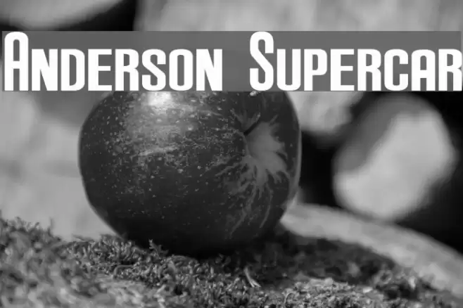 Anderson Supercar Font examples